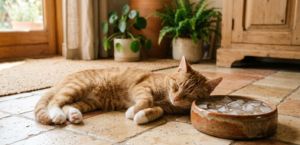 como fazer gato beber água no calor