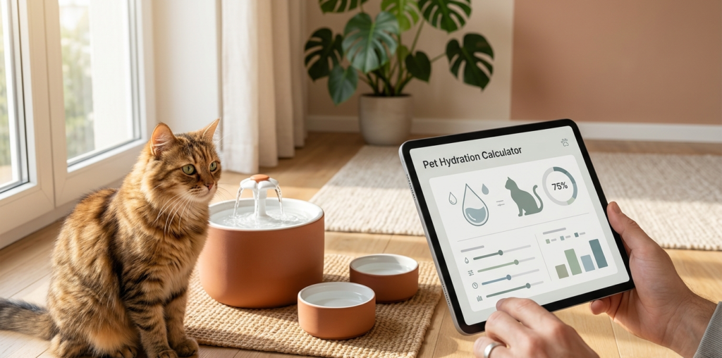 calculadora de água para gatos